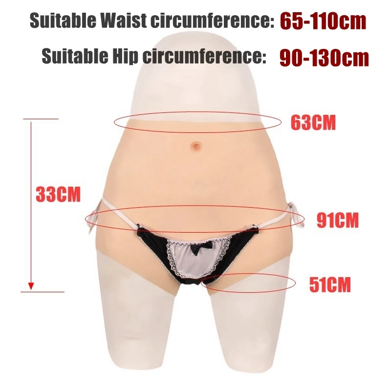 2G 91CM Enhancer Hip Silicone Realistic Vagina Panty Shemale Crossdresser Pussy Pants Transgender Artificial Sex Fake Underwear