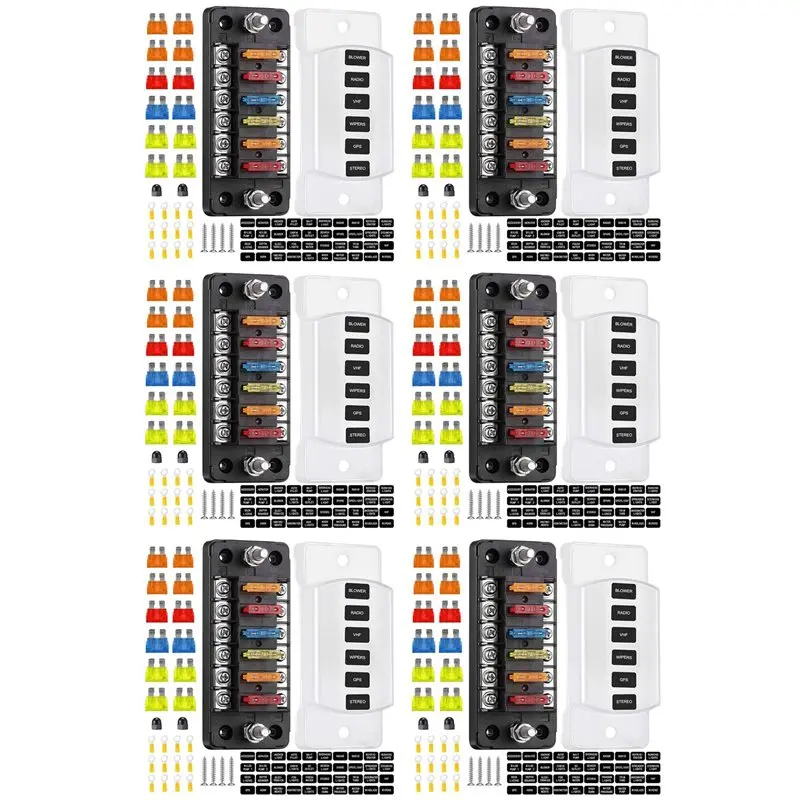 6X 6 Way Fuse Block…