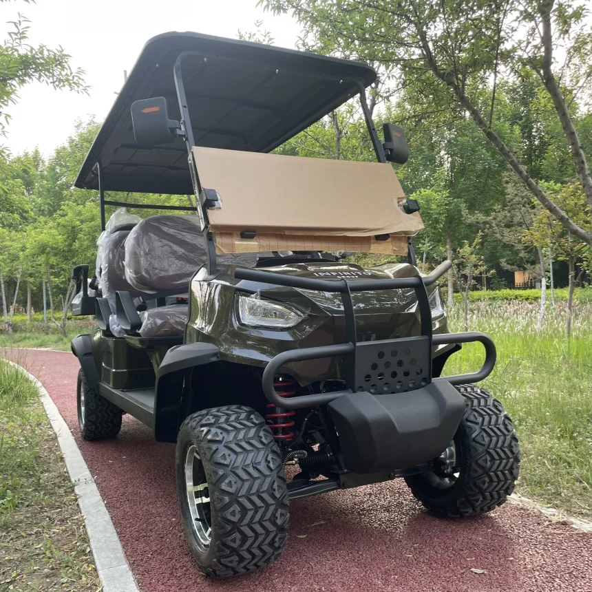 

Off Road Golf Cart 60V 72V Lithium Battery Electric Golf Cart Automotive-Grade Lighting Combination Design High-End Golf Cart