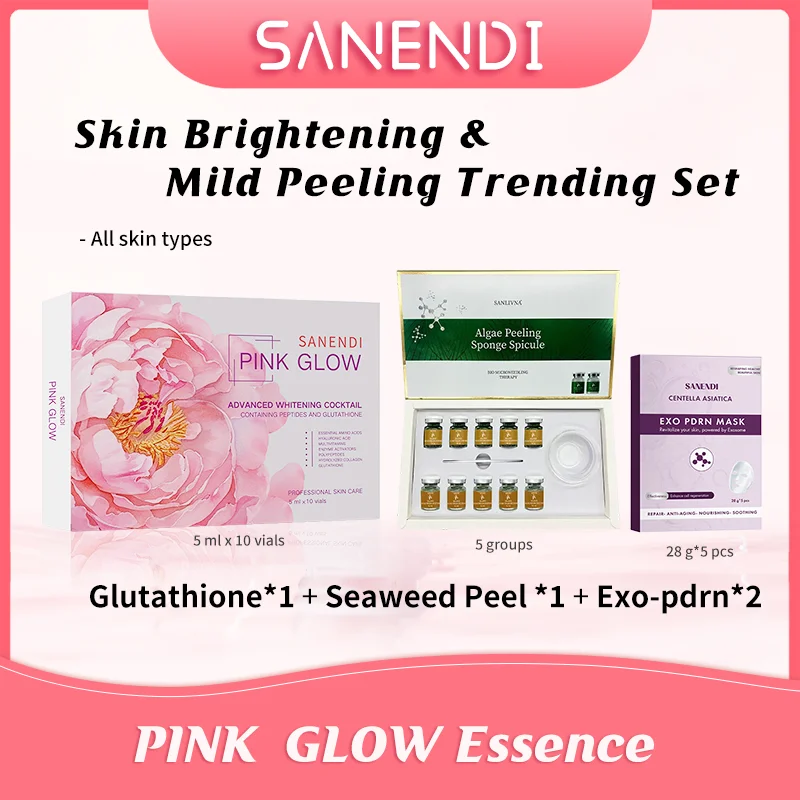مجموعة Sanendi الرائجة لتفتيح البشرة الوردية المتوهجة + فيتامين C BB Glow Exo حل لمشاكل مجموعة العناية بالبشرة #5