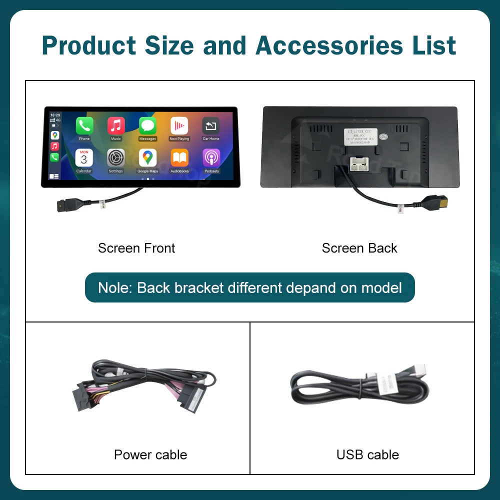 شاشة عرض الوسائط المتعددة اللاسلكية CarPlay Android مقاس 12.3 بوصة لسيارات BMW Series 3 4 F30 F31 F32 F33 F34 F36 2012-2019 #6