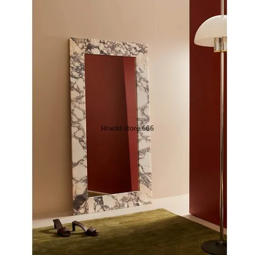 zq Living Room Bedroom Floor Mirror Marble Mirror Model Room Cloakroom Clothing Store