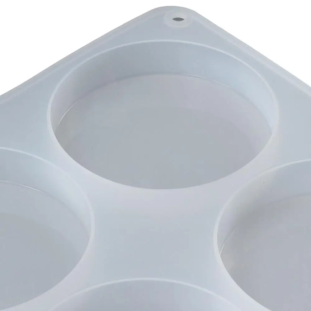 Random Color Resin Coaster Molds 6-Cavity 3.8 Inch Deep Silicone Coaster Molds Dripping Glue Design Round Shape