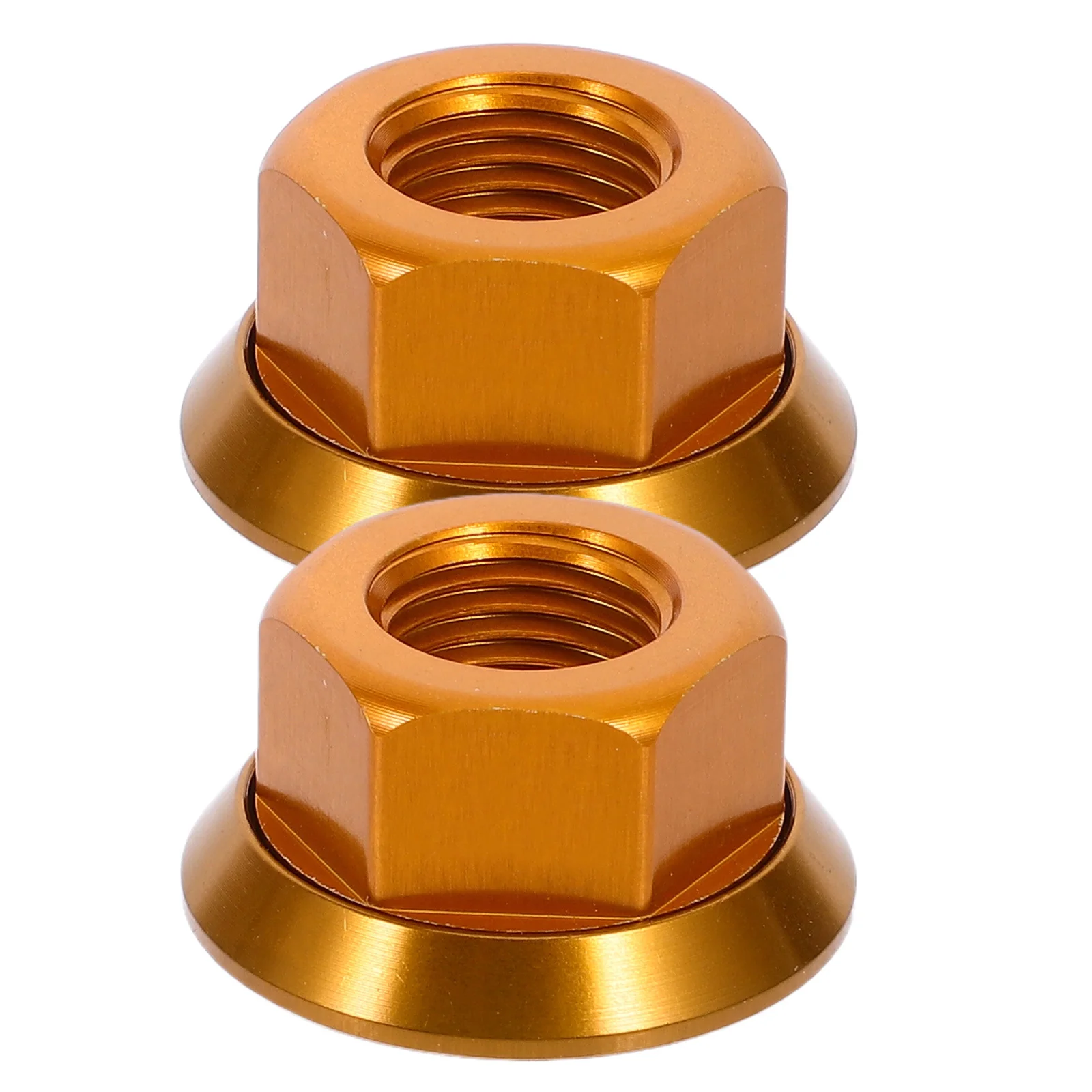 

2Pcs Bicycle Hub Nut M10 Aluminum Alloy Lightweight High Strength Rustproof Fixed Gear Mountain Road Bike DIY Hub Axle Nut
