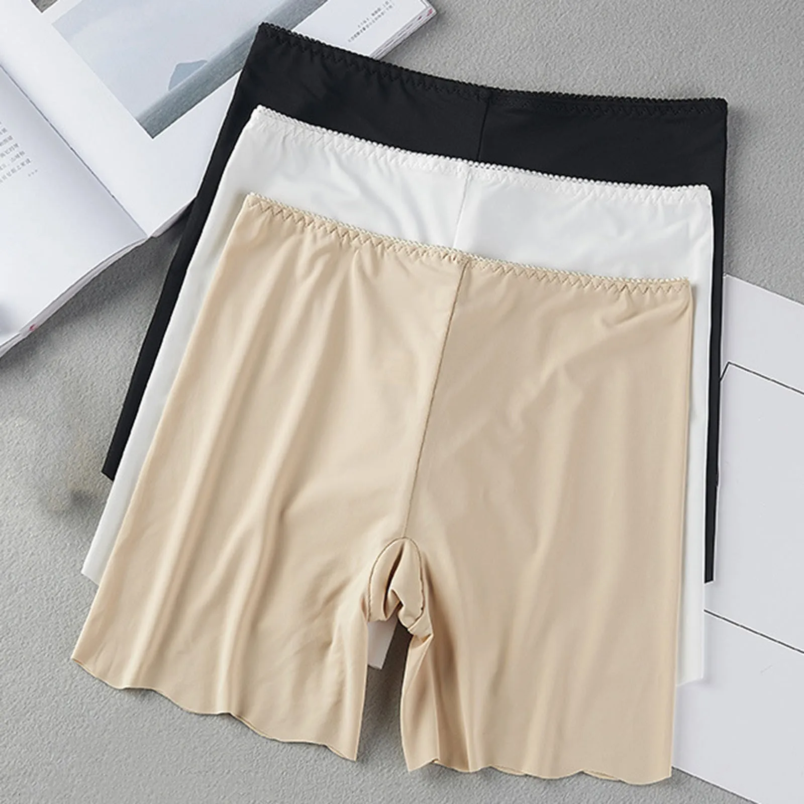 Seamless Safety Short Pants Summer Women Plus Size Boxers For Female Anti Rub Safety Shorts Under Skirt Panties Underwear