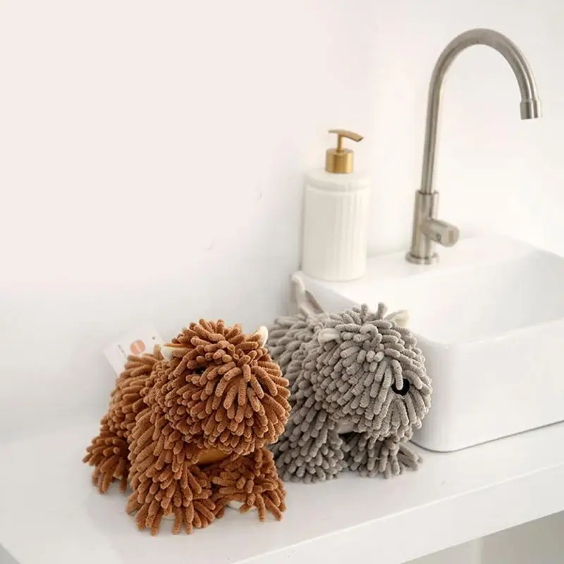 Chenilles Hand Towel Wipe Hands Towel Doll Absorbent Quickly Dry Wall-Mount Towel 