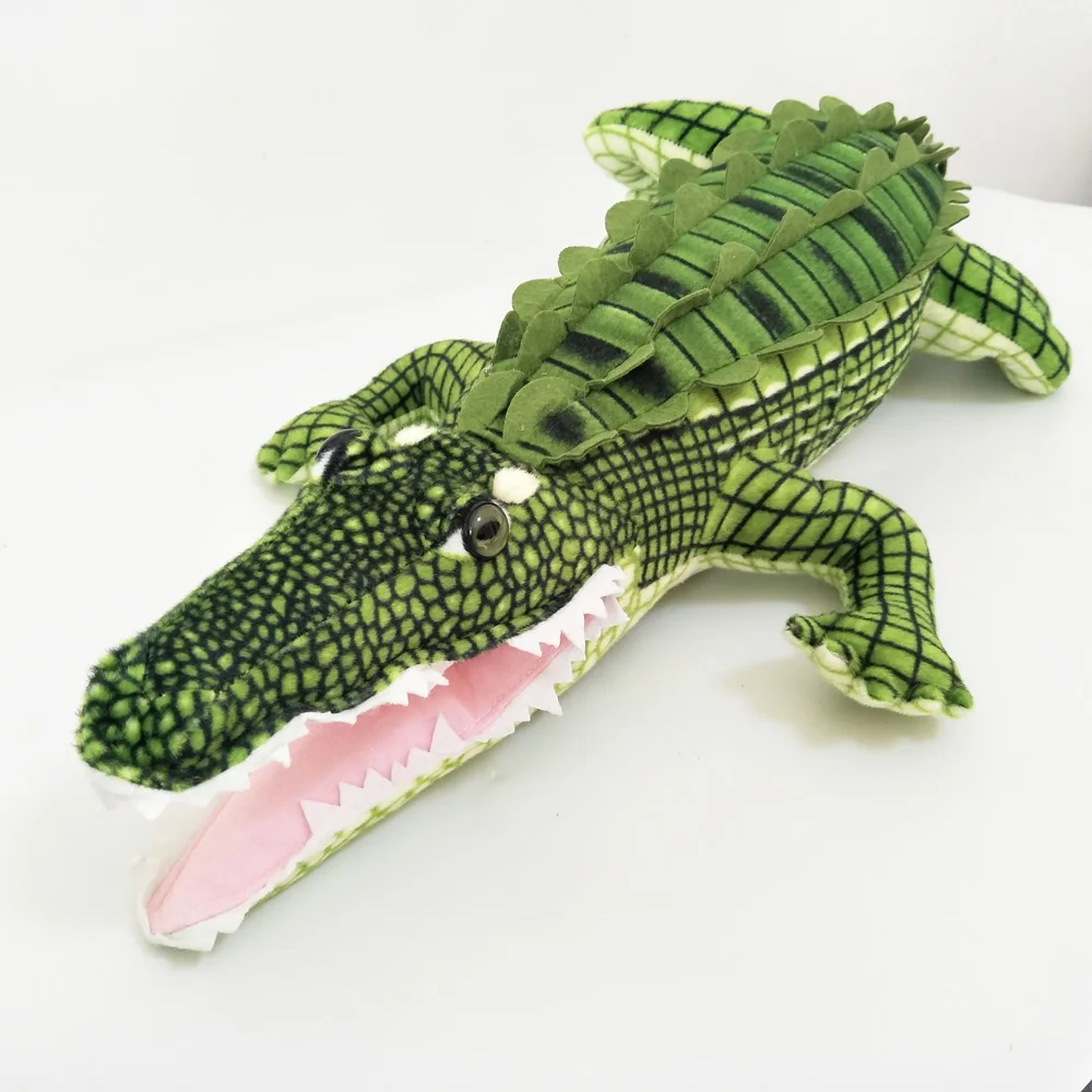 Simulação boca grande crocodilo crianças brinquedo de pelúcia presente de aniversário