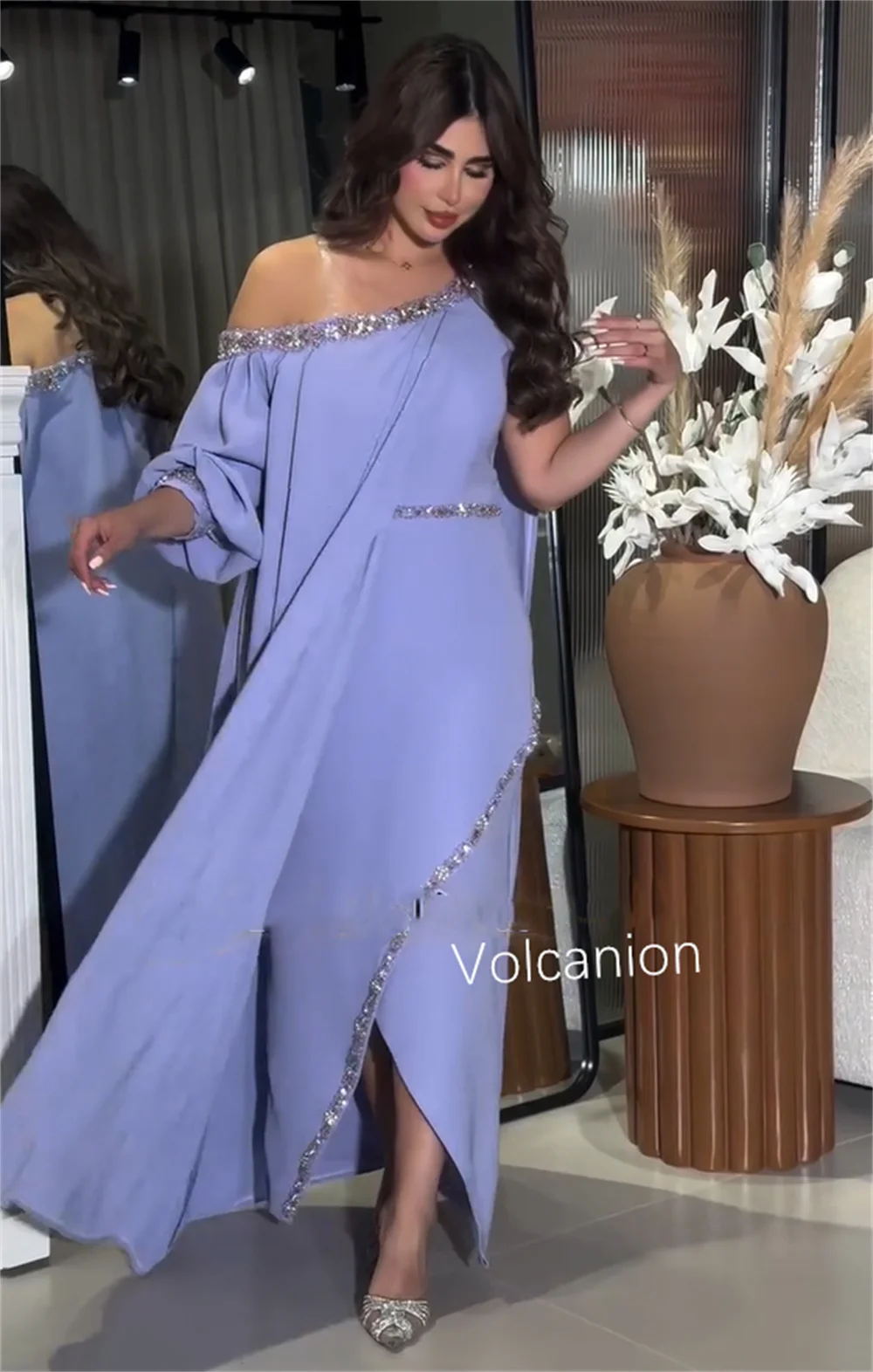 Джерси с блестками по индивидуальному заказу, плиссированные асимметричные прозрачные бретели, длинные платья на одно плечо, сексуальные платья на заказ