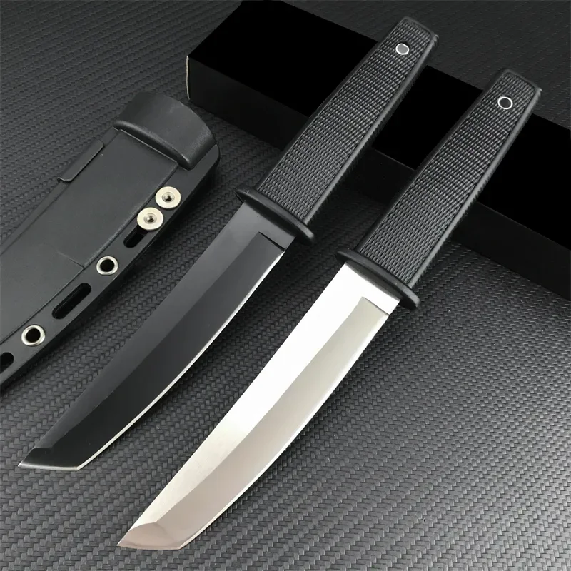 Camping Katana Kobun Sammi Tactical Fixed Knife 8Cr13Mov Tanto Blade Nylon Glass Fiber Handle Combat Military Knives EDC Tools