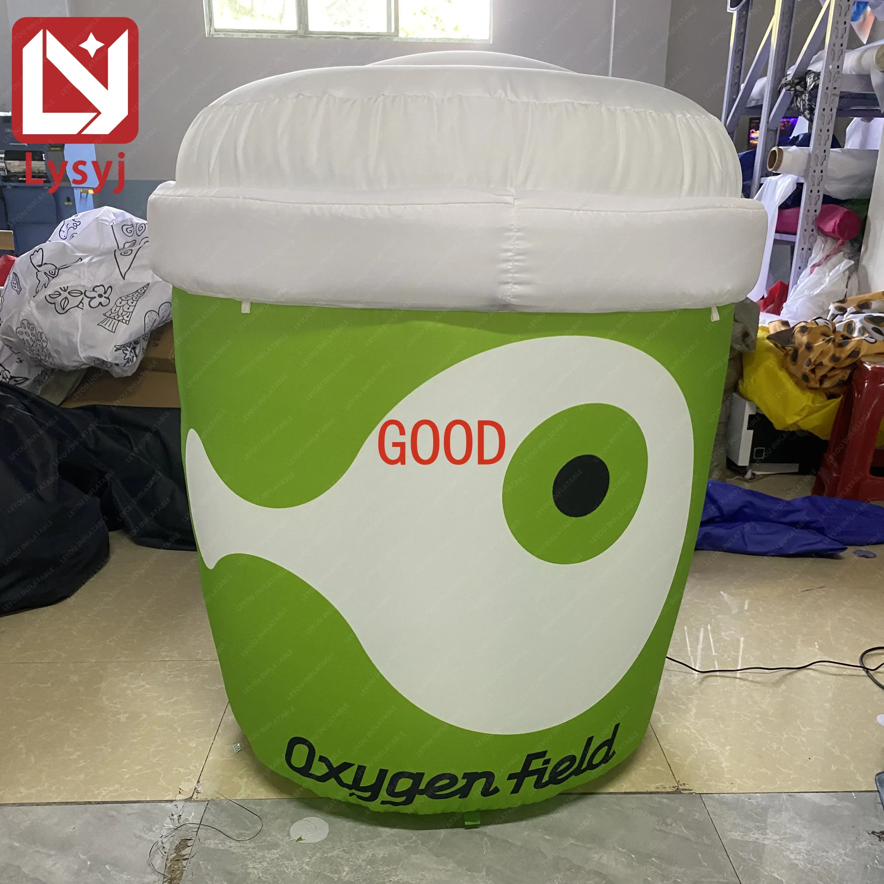 2M 3M Günstige künstlerische riesige aufblasbare Tasse zum Mitnehmen/Becher mit individuellem Logo/Musterdruck, erhältlich für Event-Café-Dekoration