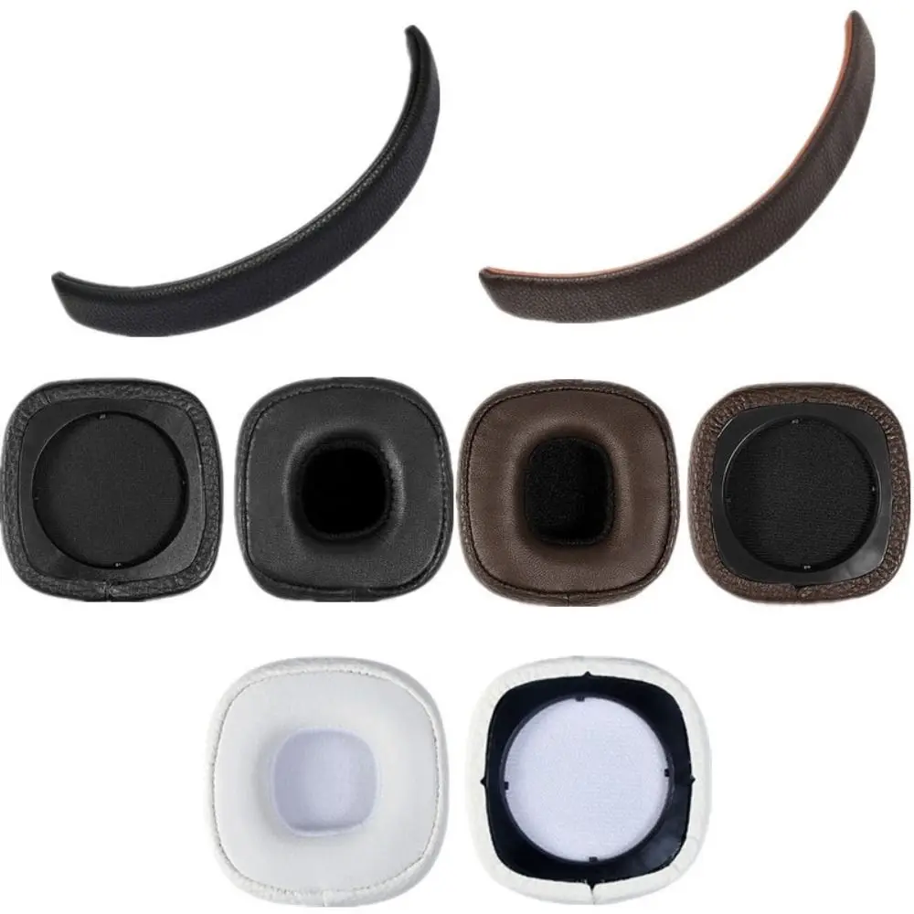 1Pair Leather Sponge Headset Headband Foam Ear Pads Cushion Cover Replacement For Mar-shall Major 3/Major III Earphone Accessory