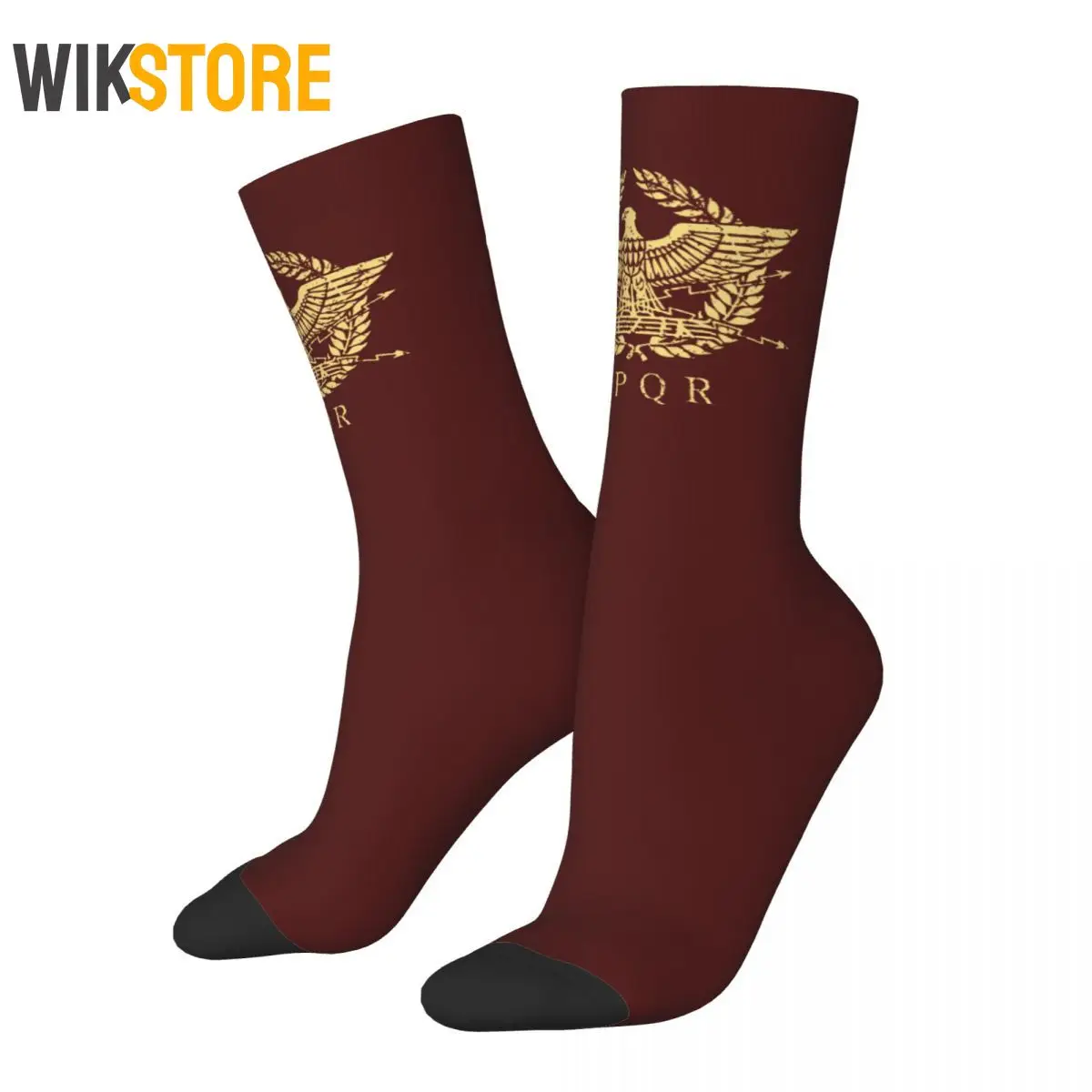 

Roman Empire Eagle Emblem Socks Men Women Funny Happy SPQR Socks Novelty Spring Summer Autumn Winter Socks Gifts