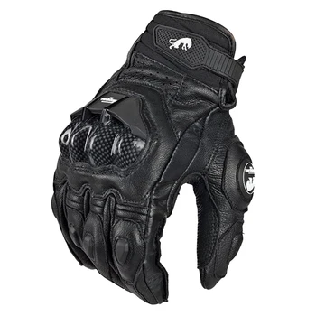 AFS 6 Motorcycle Leather Gloves Carbon Fiber Protective Glov...