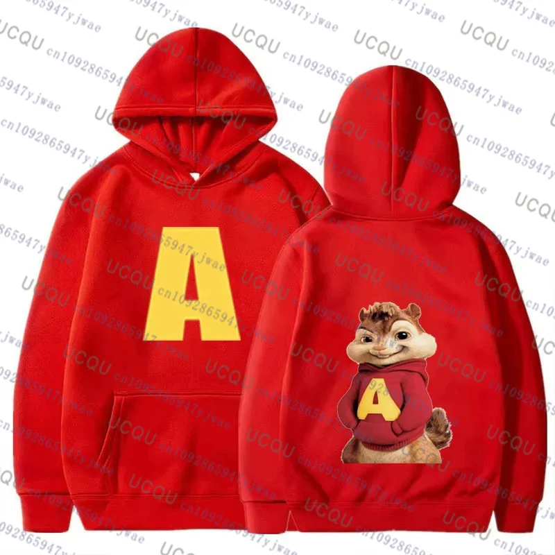 Alvin and The Chipmunks 2026Fashion Unisex Casual Sportswear Men's Hoody Alvin Chipmunk Halloween Christmas Costume Pullover Top