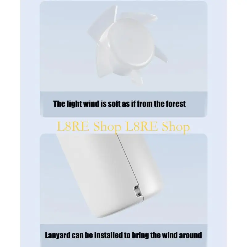 

Портативный портативный миниатюрный вентилятор L8RE с мощным вентилятором с регулируемым двигателем охлаждающего охлаждения