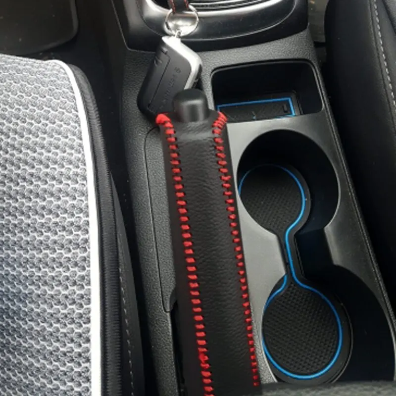 Car Leather Gears Handbrake Cover for SEAT Altea Toledo MK1 MK2 Ibiza Cupra Leon Cupra for Skoda Fabia Rapid image 6