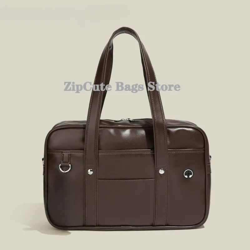 حقيبة يابانية ثنائية الأبعاد JK موحدة للفتيات PU حقيبة مدرسية COS مقاومة للاهتراء مقاومة للماء بكتف واحد حقيبة يد رسول