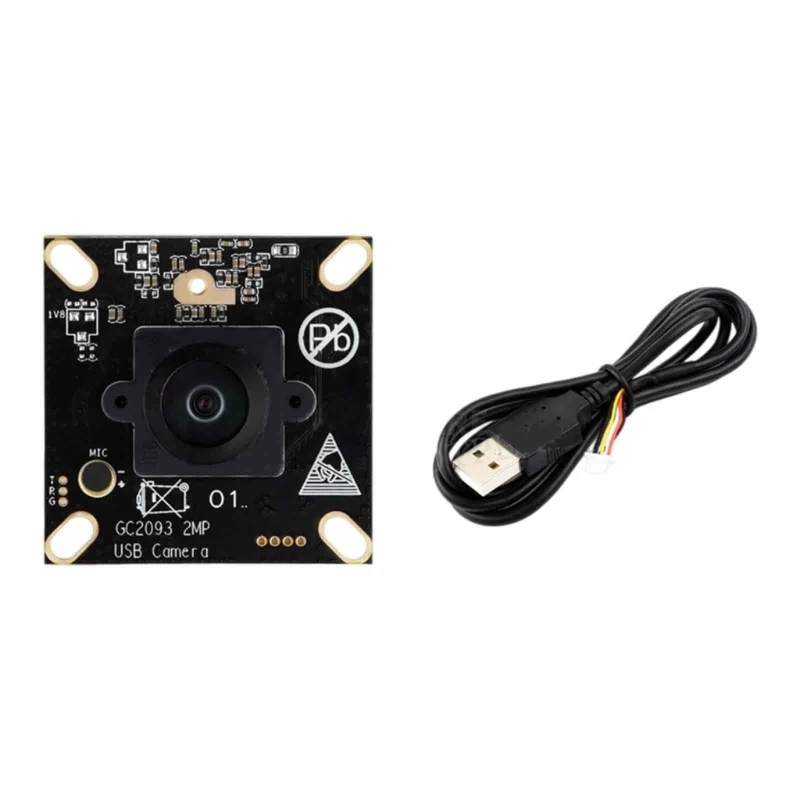 

USB Camera 2MP GC2093 Wide Dynamic Backlight Imaging Fixed Focusing Onboard Microphone for PC Computer Accessories