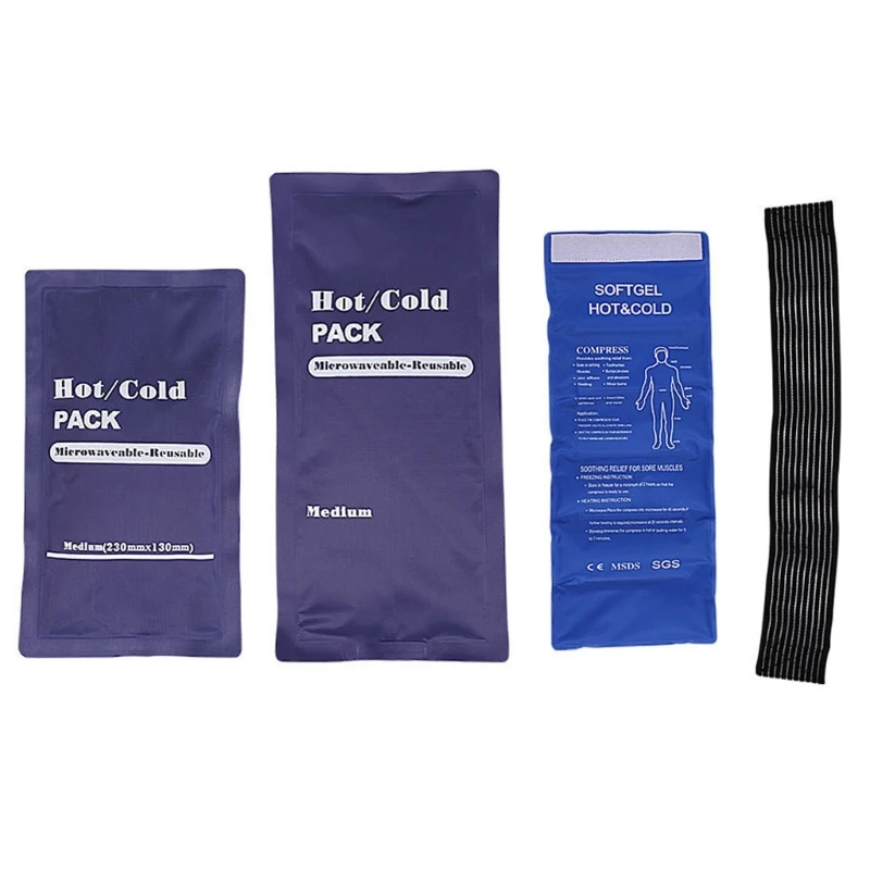 Hot and Cold Ice Pack for Injuries,Reusable Gel Wrap for Knees,Back,Arm Legs