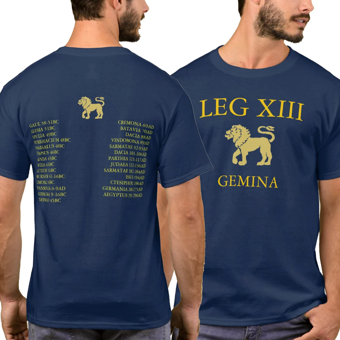 Julius Caesar 13th Gemina LEG XIII Roman Legion T-Shirt 100% Cotton O-Neck Short Sleeve Summer Casual Mens T-shirt Streetwear