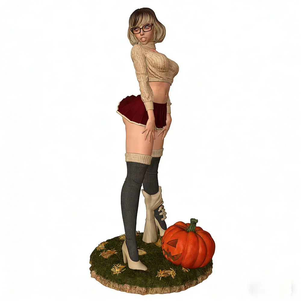 1/24 Sexy Female Resin Figures DIY Doll Model GK Miniature Unassembled And Unpainted 3D Printed Gray Model Figurine