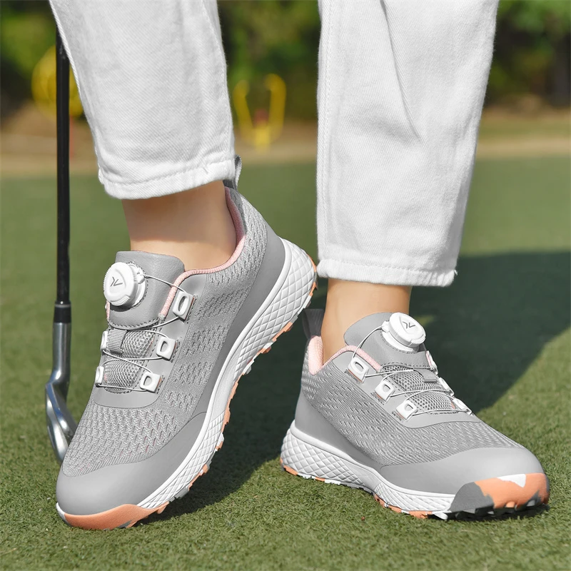 Golf Shoes Women Comfortable Golf Sneakers Sports Outdoor Walking Footwears Anti Slip Athletic Sneakers Caddie Shoe Breathable