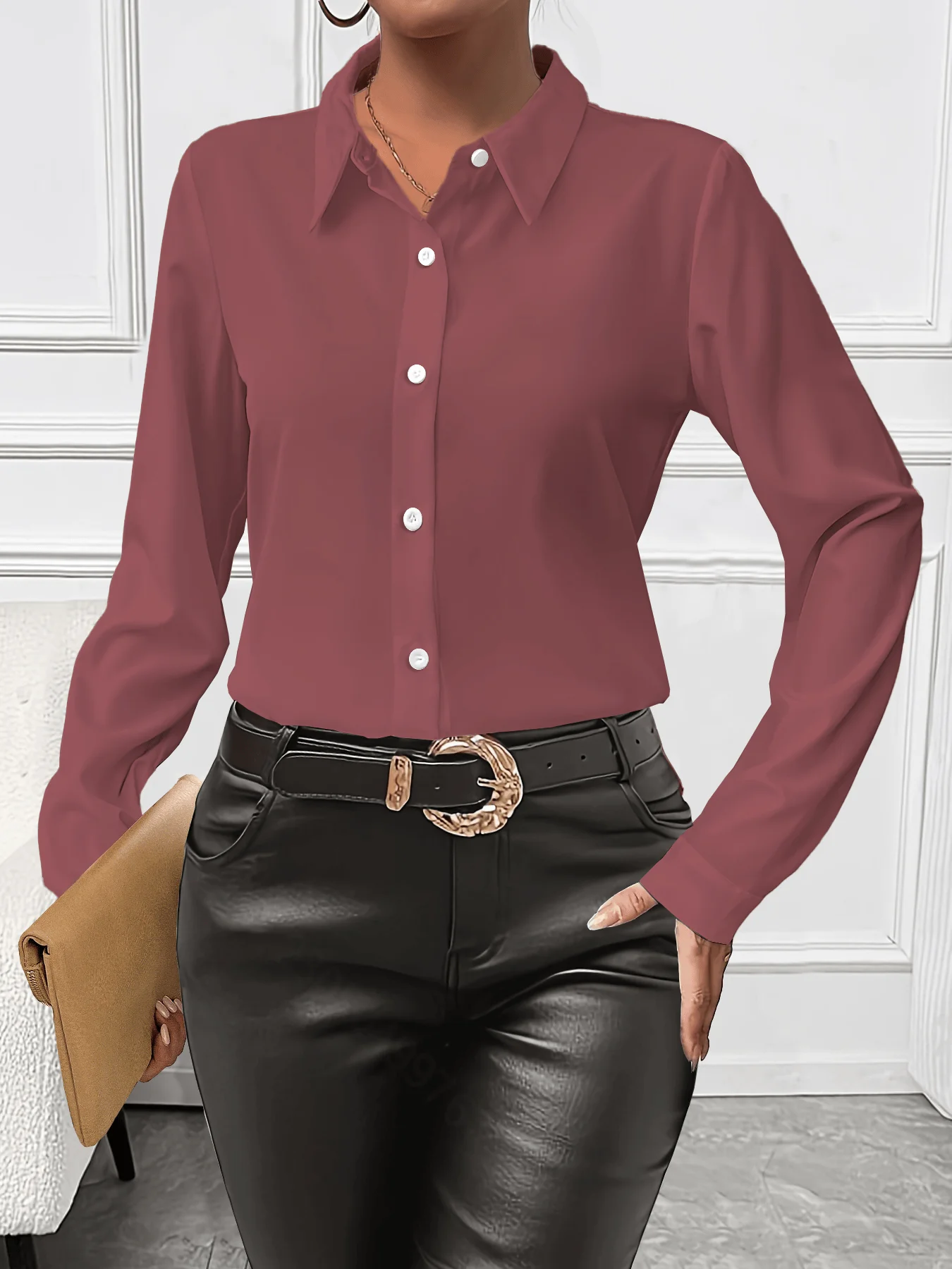 

Темпераментная свободная женская рубашка, модная повседневная блузка, элегантная женская рубашка с длинным рукавом, праздничный топ выходного дня