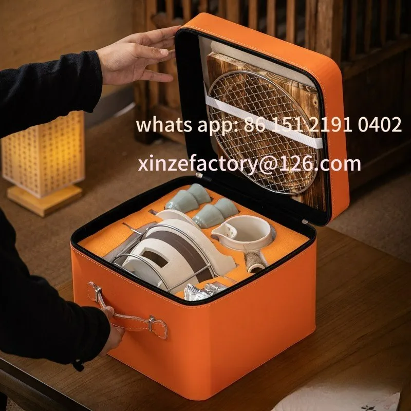 

Customizable Fireplace Tea Set BBQ Grill Full Set Tea Pot Gift Box