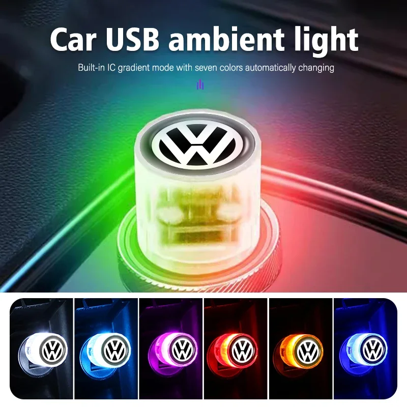 

Car Mini USB LED Atmosphere Light Decorative Lamp Portable Plug For Volkswagen Polo Jetta Sagitar Magotan Passat B5 B6 B7 Tiguan