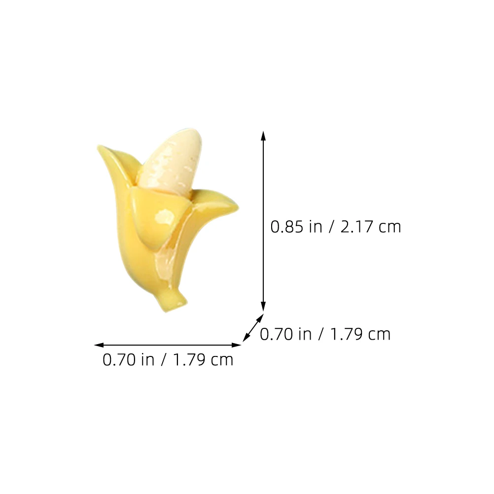

100 Pcs Mini Banana Simulation Toys Fruits Realistic Lifelike Artificial Resin Tiny Model Child Fake Bananas