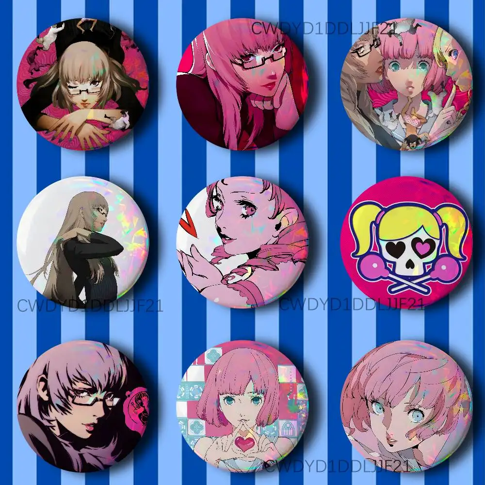 C-Catherine Game Badge Brooch Figure Lapel Pins Clothes Backpack Fashion Cute Collection Decoration Display