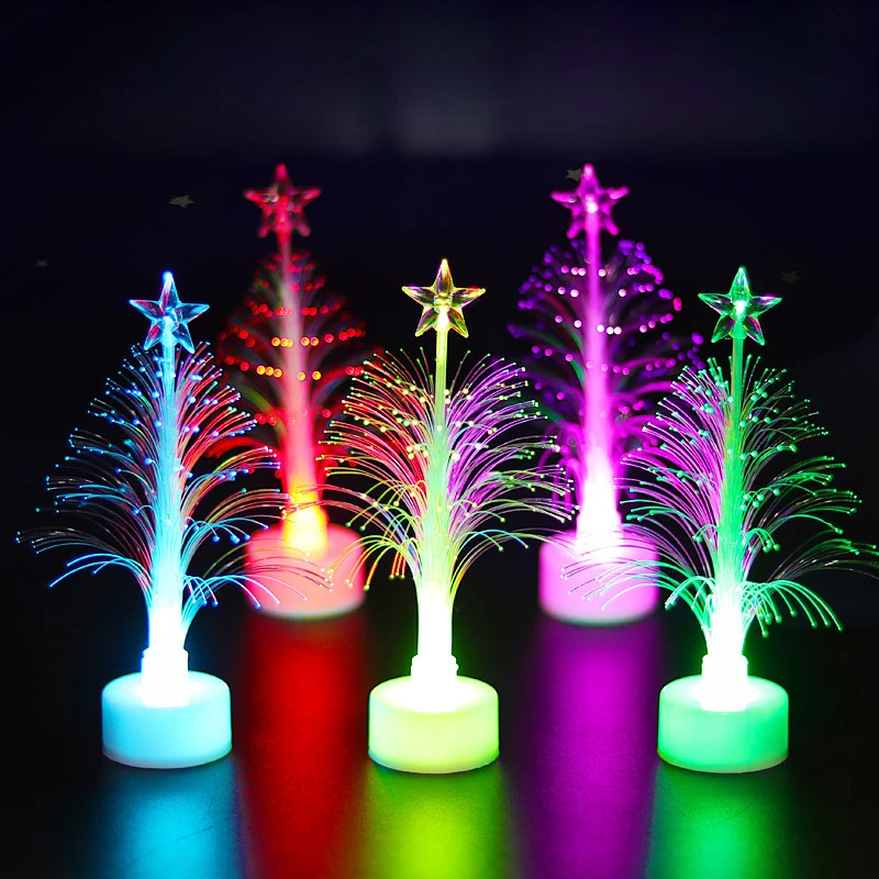 Electronic Led Christmas Tree Night Light Creative Star Christmas Tree Lamp Home Party Decoration