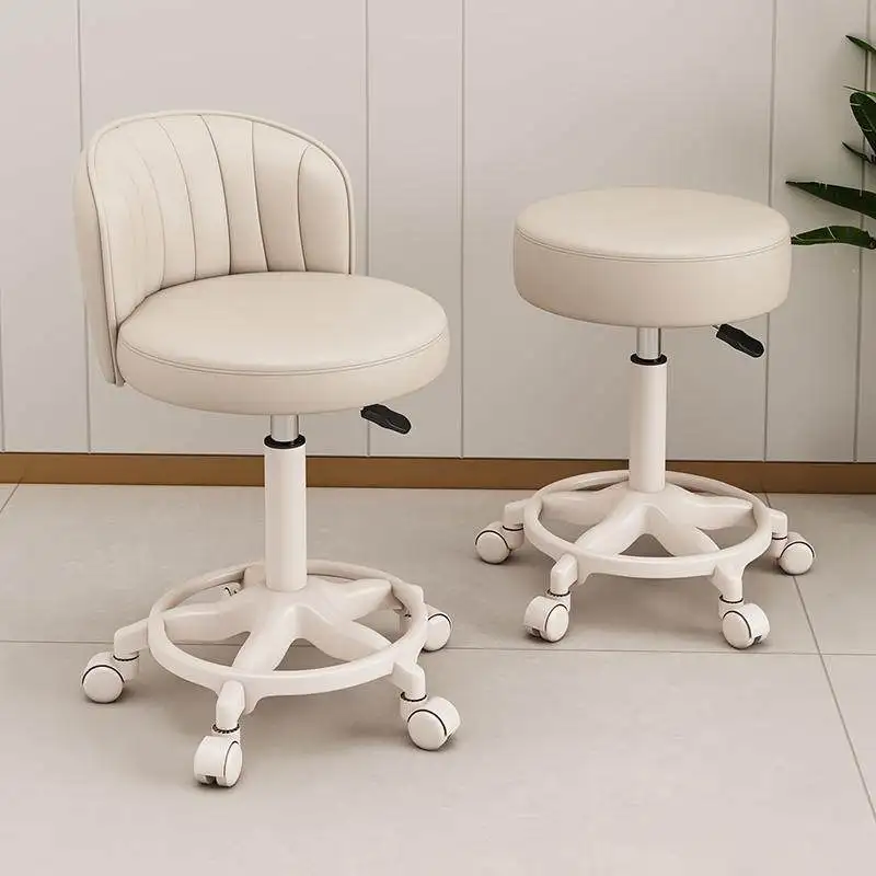 

Beauty stool lift rotating pulley round stool manicure makeup backrest chair haircut large stool beauty salon special