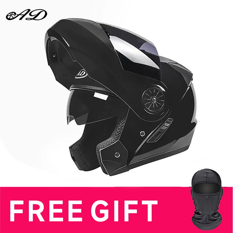 AD Factory Best Seller Motorcycle Dual Lens Helmet With Internal Sunshade Safety Module Flip Motorcycle Bicycle Helmet Wholesale