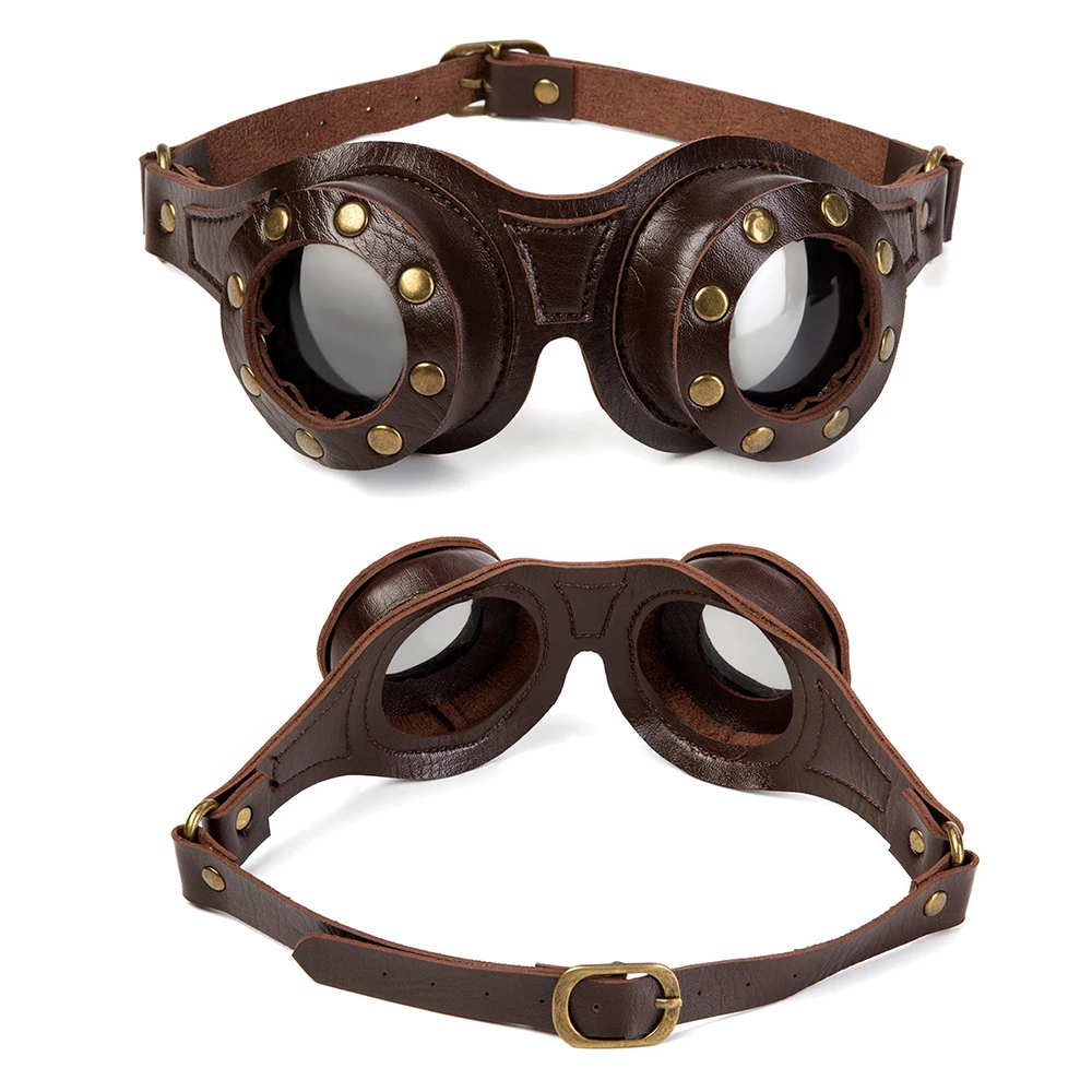 Steampunk Glasses Goggles Retro Cyber Motorcycle Goggles Easter Halloween Cosplay Prop Fancy Carnival Party Punk Gothic Eyewear