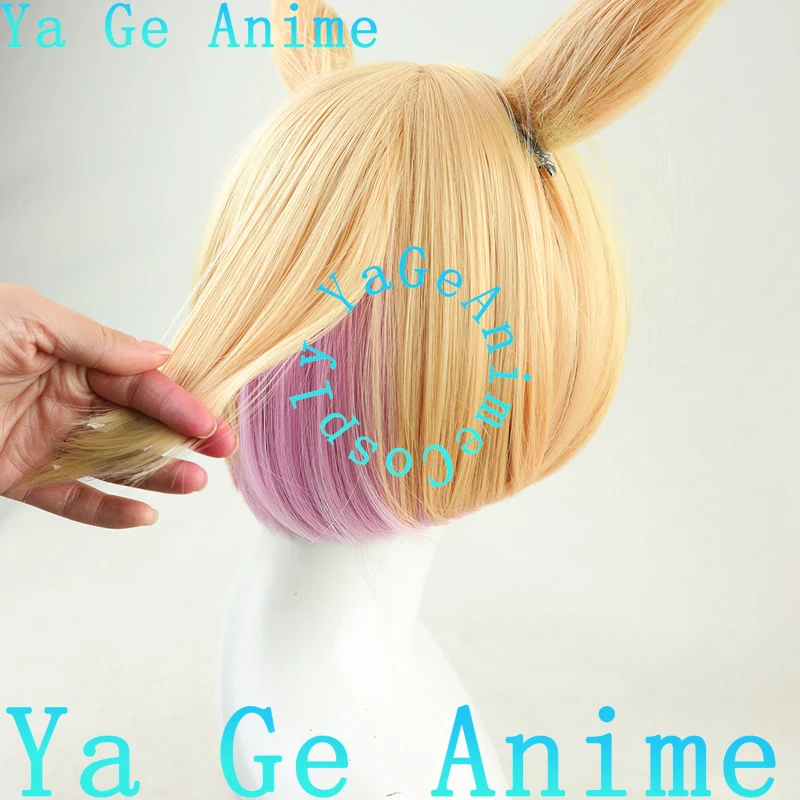 تأثيري أوما موسومي جميلة ديربي ليتل كوكون شعر مستعار تأثيري مع الذيل والأذنين سباق الخيل فتاة لعبة عرض الواقع شعر مستعار شخصية #4