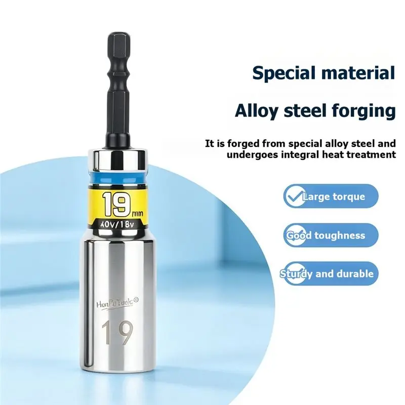 Universal Impact Socket Set 1/4 Inch Drive Deep Socket Electric Drill Socket Adapter Kit-A97E