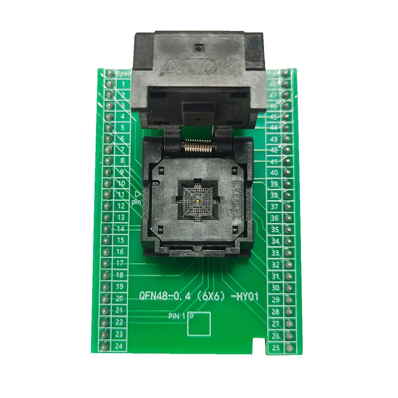 TQFN48 Programming Socket, QFN48 Programming Socket, Read-write Fixture, Aging Socket, MCU Programming Socket 0.4-6*6