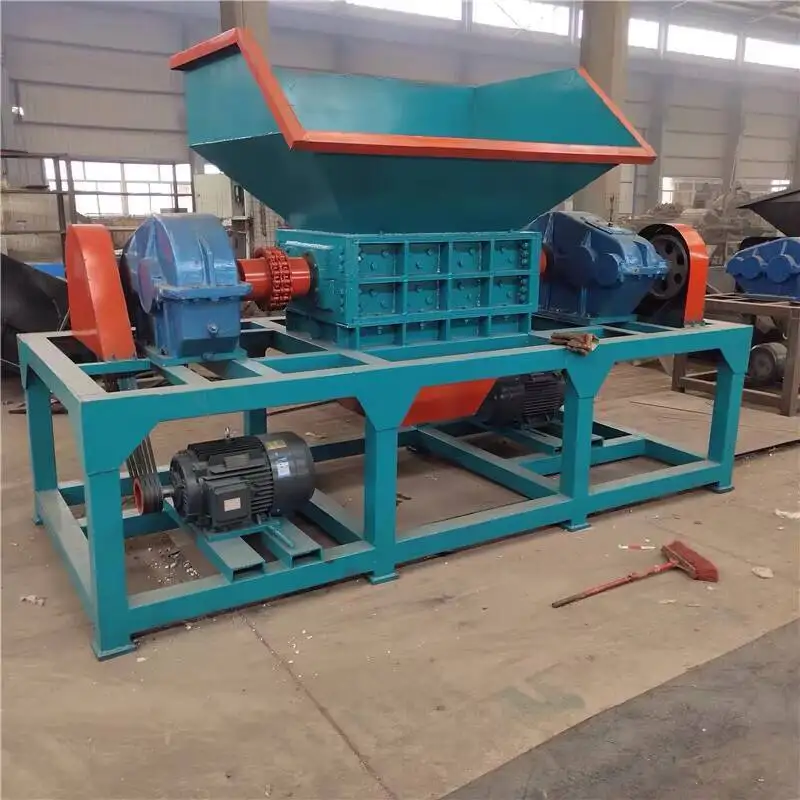 

Sheet Heavy Paint Bucket Crusher Iron Metal Steel Scrap Bicycle Double Shaft Shredder