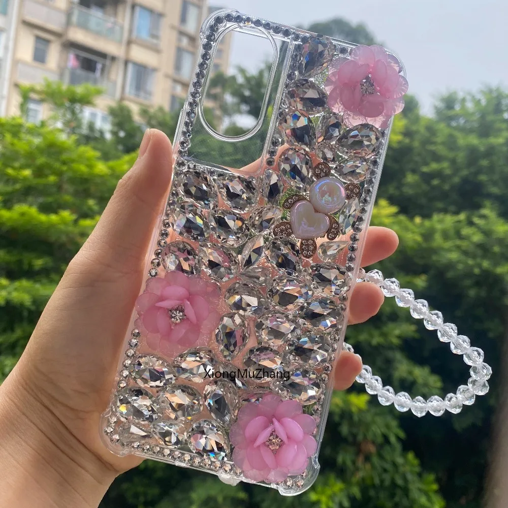 Für TCL 40 50 50Pro 50XL 50XE 60XE NxtPaper Luxus Bling Glitter 3D Blume Fall für TCL 50XL 50XE 60 60SE 605 505 503 502 501 – Detail 1