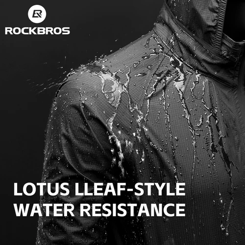 Imagen 2 del producto ROCKBROS ciclismo impermeable ligero de secado rápido transpirable chaqueta impermeable con capucha hombres deportes al aire libre bicicleta ciclismo ropa
