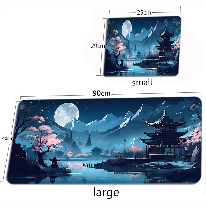 Night river Gaming Mouse Pad 900x400 Large Rubber Gaming MousePad Precise Locking Edges Non-Slip Surface Office Gamer Desk pad