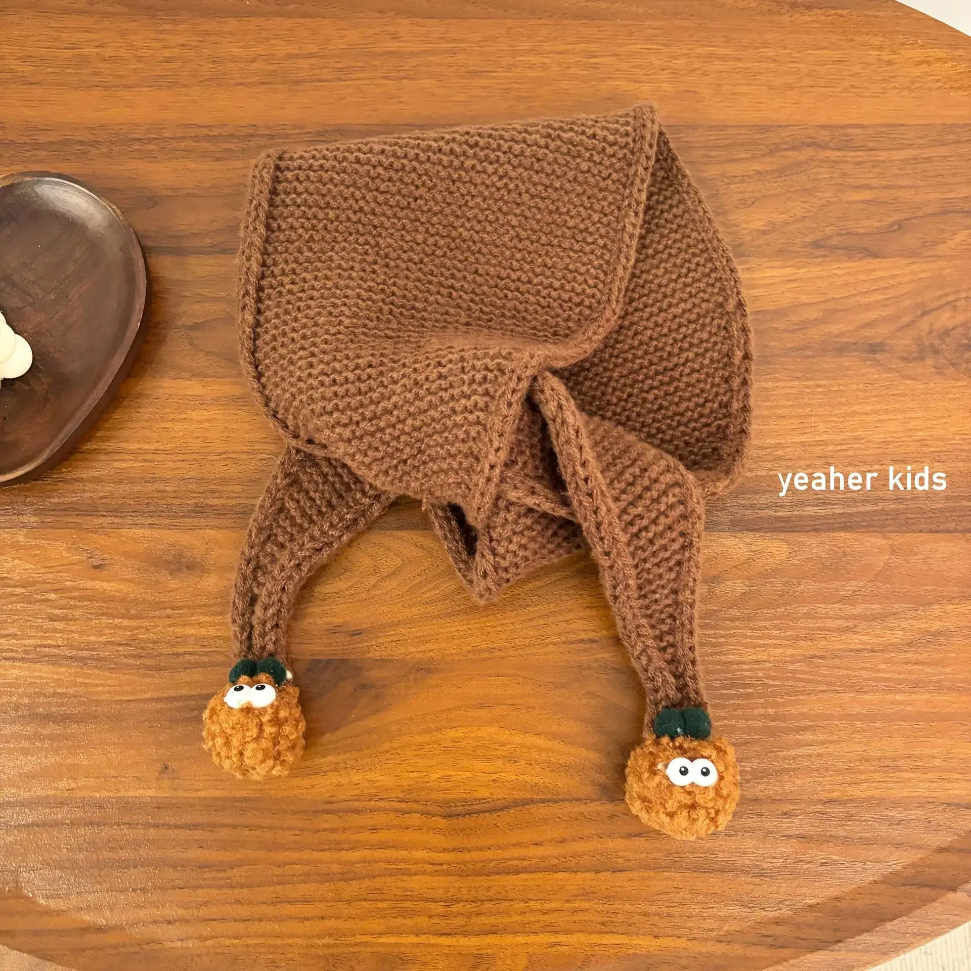 Einfarbiger Babyschal Herbst Winter Warmer Verdickter Gestrickter Weicher Wollschal für Jungen Mädchen Kleinkinder Kinder Anti-Kälte-Schal – Detail 10