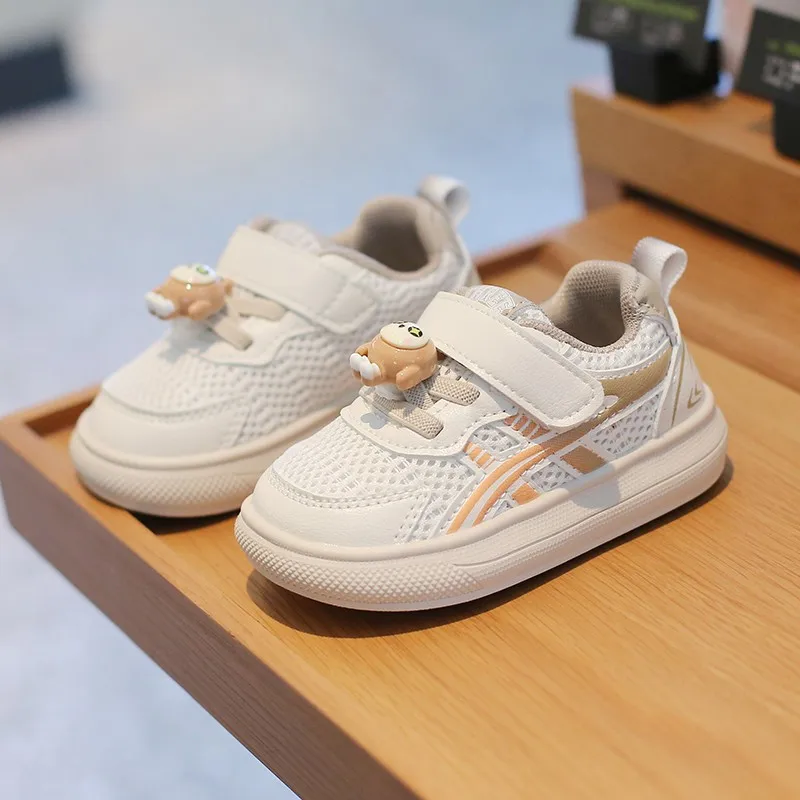 New Hot Sales Cute Baby First Walkers Mesh Sneakers Lovely Cartoon Infant Tennis Toddlers Classic Casual Sports Boys Girls Shoes