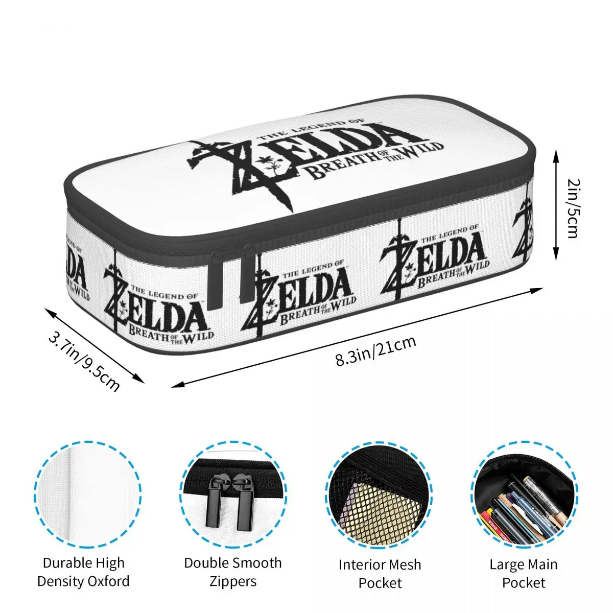 مقلمة أسطورة زيلدا لعلبة أقلام المدرسة للطلاب، حقيبة أقلام رصاص، لوازم القرطاسية، حقيبة حامل القلم
