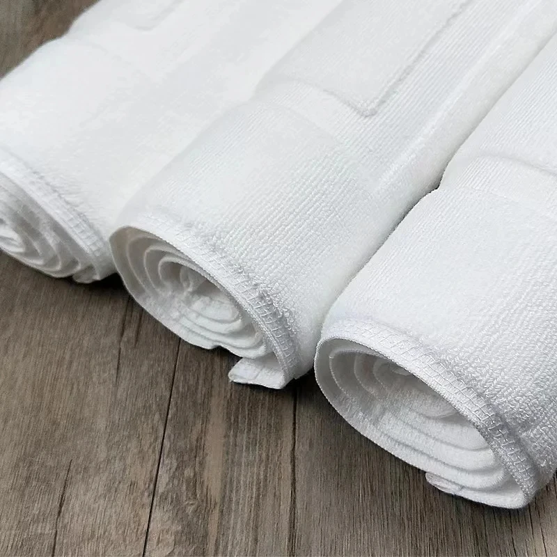 Thick Jacquard Floor Towel, 100% Cotton, Non-Slip, Water Absorption, White, SPA, Bathroom Mat, Hotel, Home, Grey Bath Mats