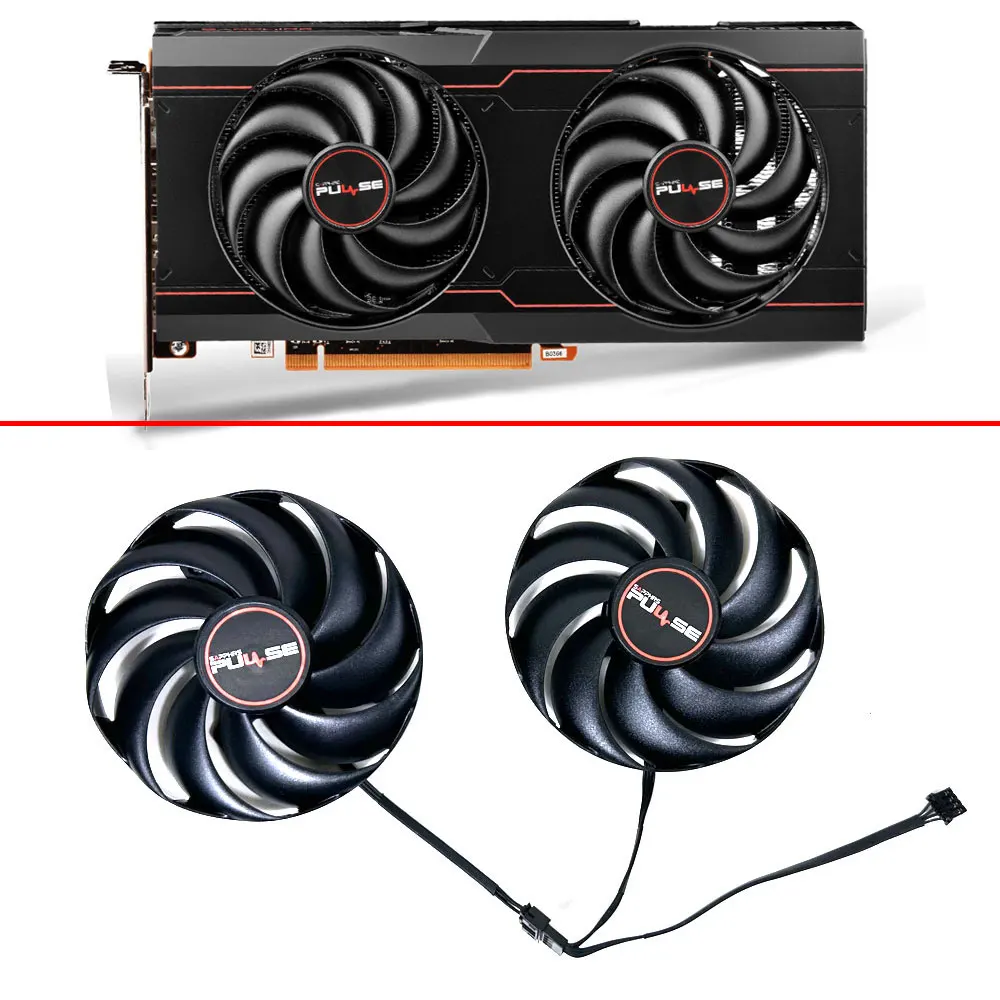 

90MM CF9010H12D FDC10H12D9-C 85MM 4PIN Radeon RX6600 XT GPU FAN For Sapphire RX 6500 RX 6600XT 8G D6 Platinum Edition Cooling