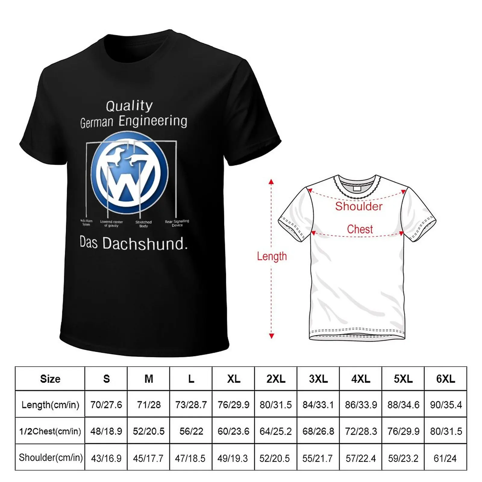 Quality German Engineering Das Dachshund - Doxie T-Shirt plus size tops cat shirts Short sleeve tee men