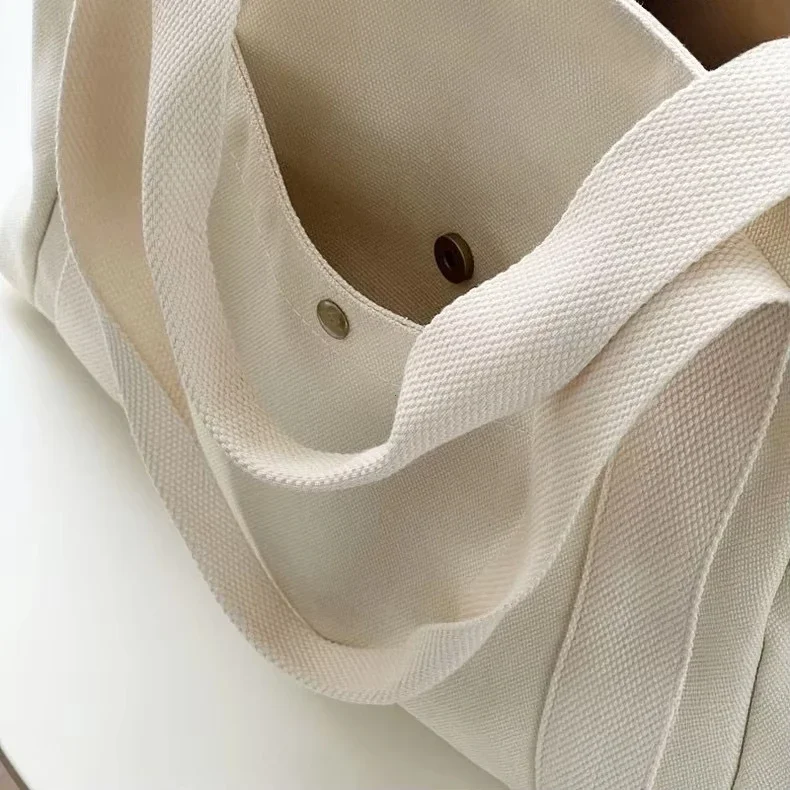 Große Canvas-Tragetasche, Schultertasche für den Arbeitsweg, Handtasche für Studenten, Büchertasche für den täglichen Gebrauch im Freien – Detail 13