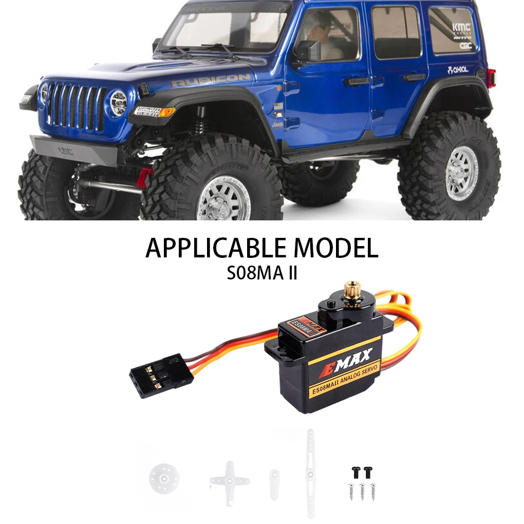 Metal Gear Micro Servo ABS EMAX EMX-SV-0275 ES08MA II 12g para RC Robotics avión ala coche Radio Control RC juguete modelo Accesorios